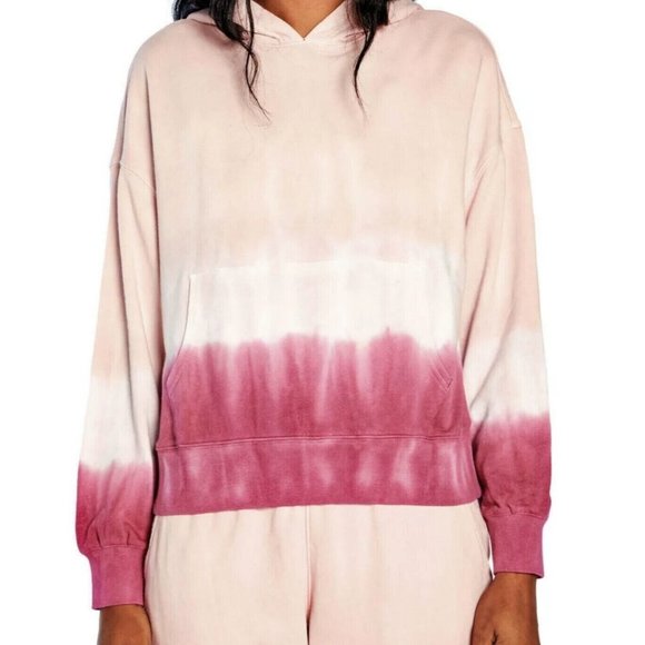 Wildfox Tops - Wildfox Womens Olivia Hoodie Small Pink Tie Dye Relaxed Fit Pullover Sweatshirt